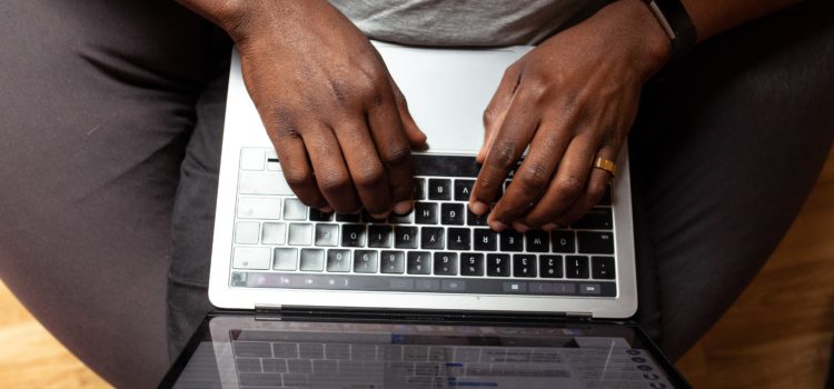 man using a laptop computer